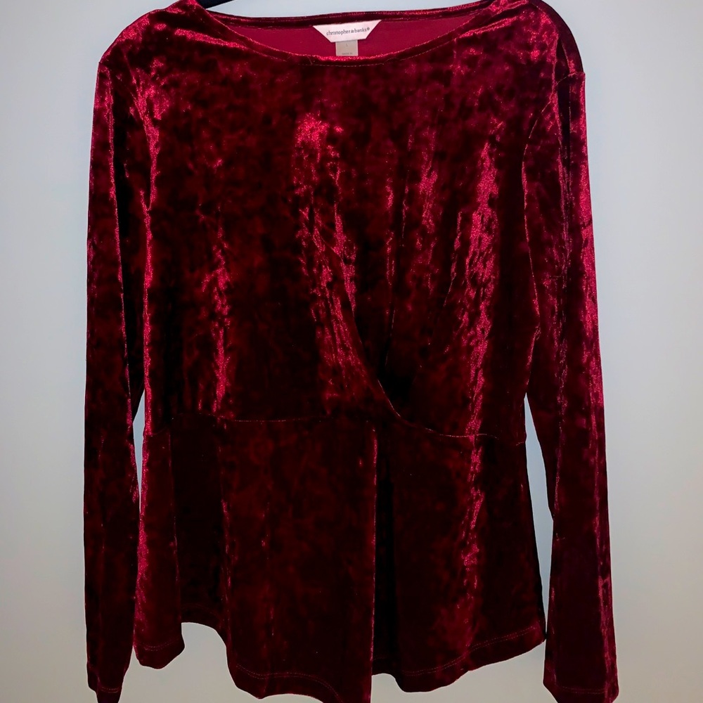 Red Velvet Long Sleeve Top